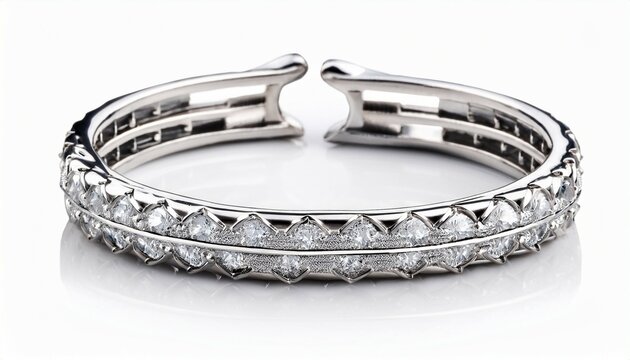 bracelet with dimond isolated on white background