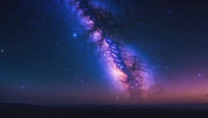 Obraz premium Colorful starry skies of the Milky Way