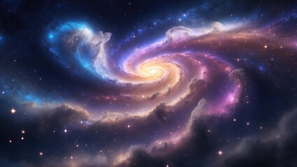 Obraz premium Milky Way galaxy featuring stars and cosmic dust in the universe.