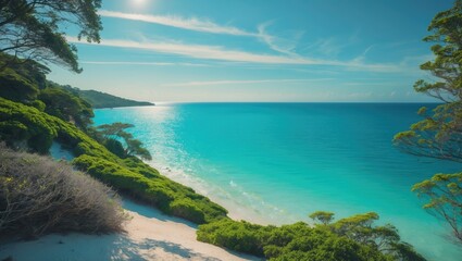 Fototapeta premium Stunning views are meant to be appreciated. This was one of the finest islands I've ever visited. Though it was difficult to reach, it was absolutely worth it.