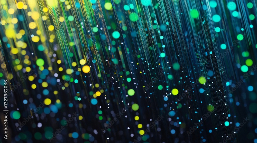 Poster abstract colorful bokeh background with bright lights and dark texture