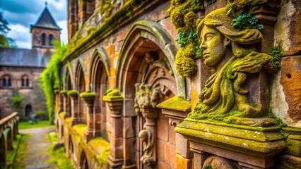 Obraz premium Macro Photography: Kelkheim Taunus Franciscan Monastery Details - Architectural Textures & Stonework
