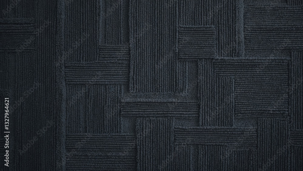 Poster close-up of grey carpet texture from above. tight weave carpet texture. the dark background color of