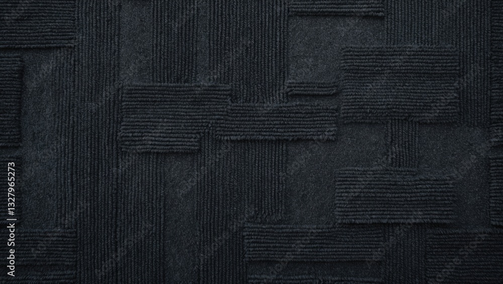 Poster close-up of a monochrome grey carpet texture background viewed from above. tight weave carpet textur
