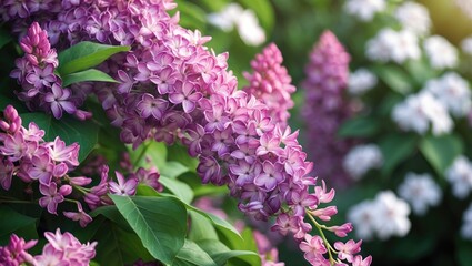 Fototapeta premium Close-up image of blooming lilacs