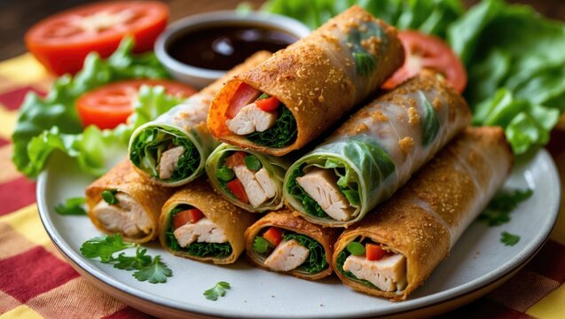 Rolls filled with vegetables