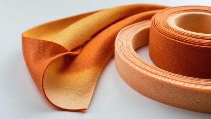 Roll of air filter material removed from background
