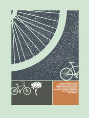 Colorful vector illustration of bicycle.