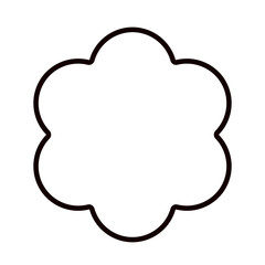 シンプルなお花の枠