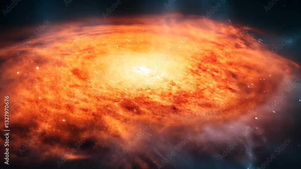Poster cosmic galaxy exploration in outer space with dramatic light and deep starry background illustrating