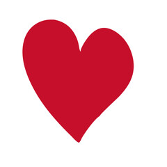 red heart on white background