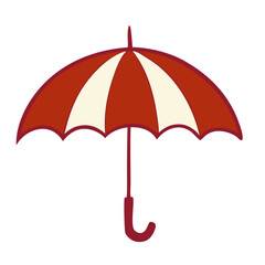 red umbrella on white background