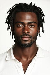 Portrait of a Young Black Man with Dreadlocks