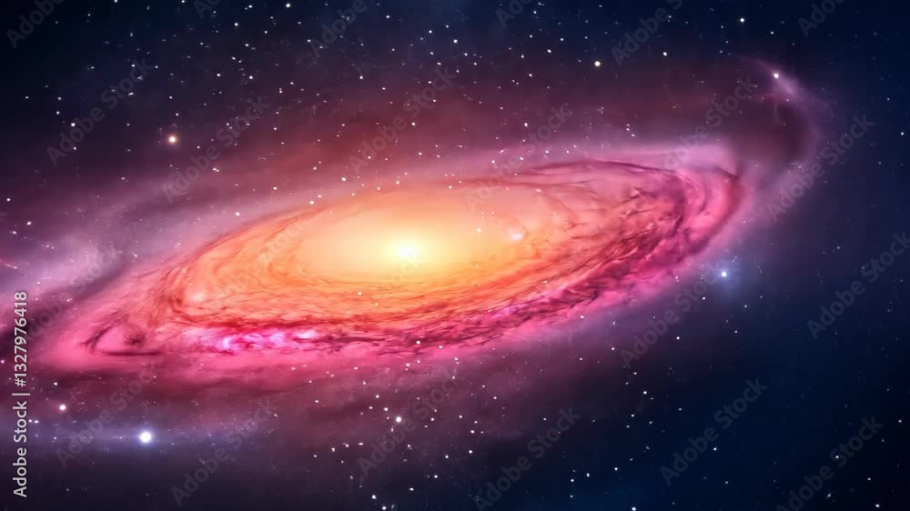 Aufkleber cosmic wonder: distant galaxies and nebulae space background in vivid colors perfect for sci-fi desi
