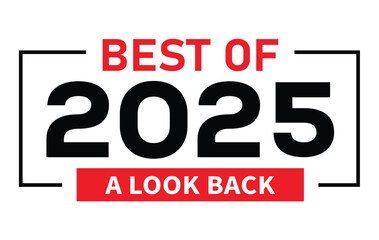 2025 year rewind isolated on black background. Creative design.