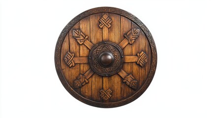 Fototapeta premium Wooden Viking Shield 