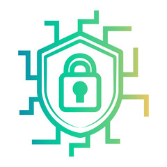 encrypted Line Gradient Icon