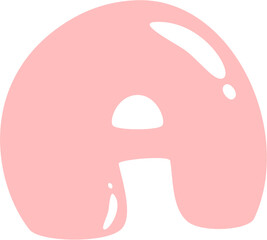 Bubble Letter A Illustration 