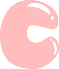 Bubble letter C Illustration 