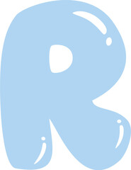 Bubble Letter R Illustration