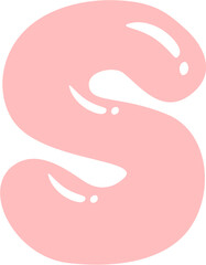 Bubble Letter S Illustration