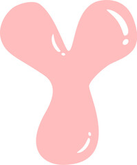 Bubble Letter Y Illustration