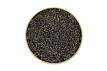 black caviar in tin can, russian sturgeon ossetra