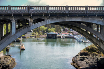 Exploring Oregon's smallest port, Depoe Bay beneath its historic bridge