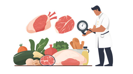 Illustration of Abstract Food Nutritional Quality Concept Vector