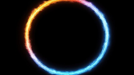 Obraz premium Circular fiery halo