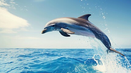 Dolphin Jumping Out of Water