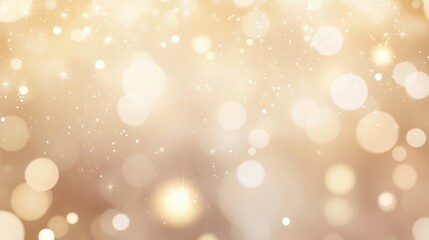 Soft Golden Bokeh Background with Sparkling Lights Creating a Dreamy and Enchanting Atmosphere for Celebratory Themes