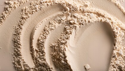 Obraz premium Loose face powder texture of light ivory color, copy space- 95158