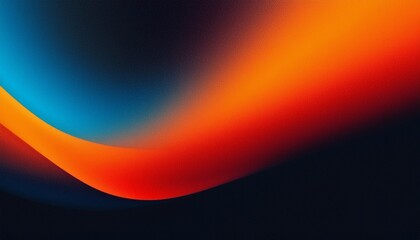 Noise texture grainy background, orange blue red black abstract glowing color gradient shape, dark retro banner poster header backdrop design