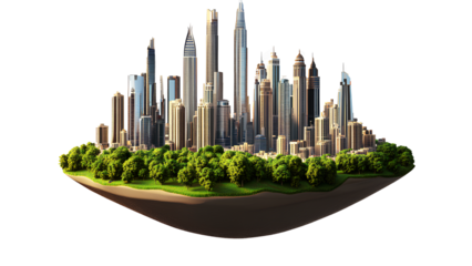 Futuristic Floating Cities: Sustainable Green Urban Skylines