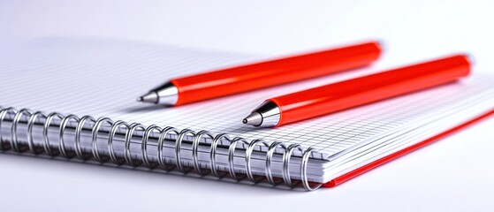 Red Pens and Spiral Notebook: A Study in Simplicity