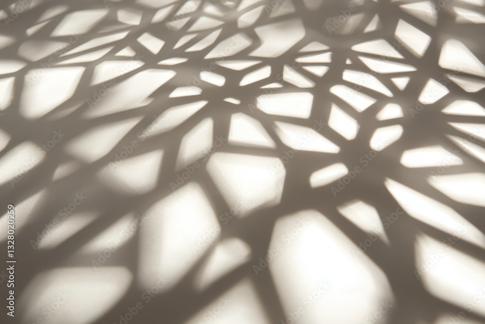 Poster Abstract black and white vector illustration featuring geometric shapes and patterns on a flat surface during daytime light