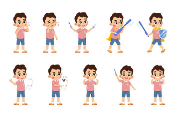 Kid Brushing Teeth Set