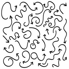 fun wavy black arrows