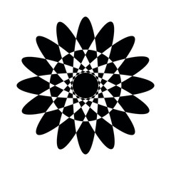 black floral mandala