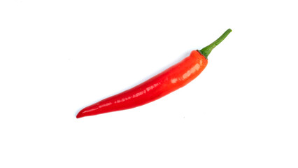Red chili pepper with on white background, raw food
ingredient concept. Hot chili peppers with clipping path.