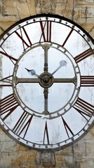 Obraz premium A detailed view of an ancient clock face structure