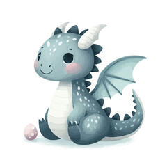 Fototapeta premium Playful blue dragon with gifts, ideal for celebrations and children's designs.