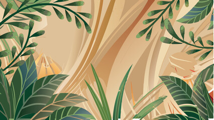 Obraz premium Vibrant and colorful botanical illustration of plants for your garden projects.