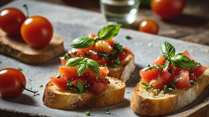 Homemade Italian Bruschetta Appetizer