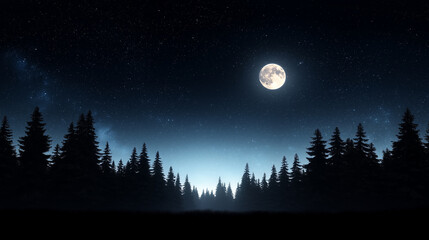 Mesmerizing Moonlit Night: Clear Sky, Shining Stars & Celestial Beauty