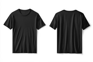 Naklejka premium Black unisex T-shirt showcases a wrinkle-free design