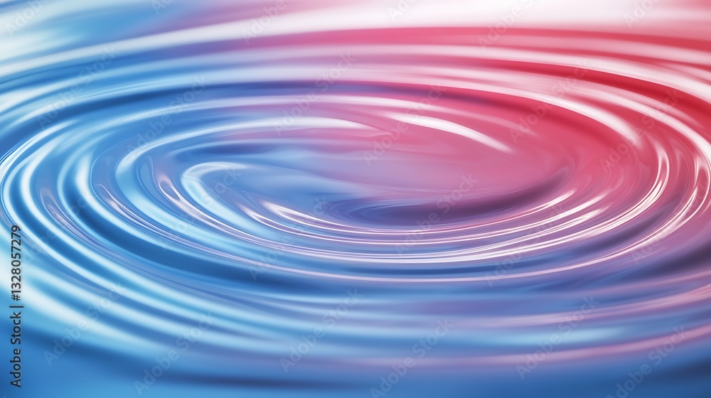 Poster vibrant abstract ripples in red and blue create a dynamic visual effect.