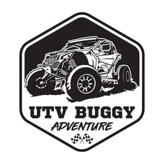 ATV Buggy car adventure vector illustration, perfect for t shirt design and Buggy Rental logo