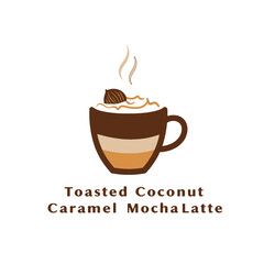 Toasted Coconut Caramel Mocha Latte